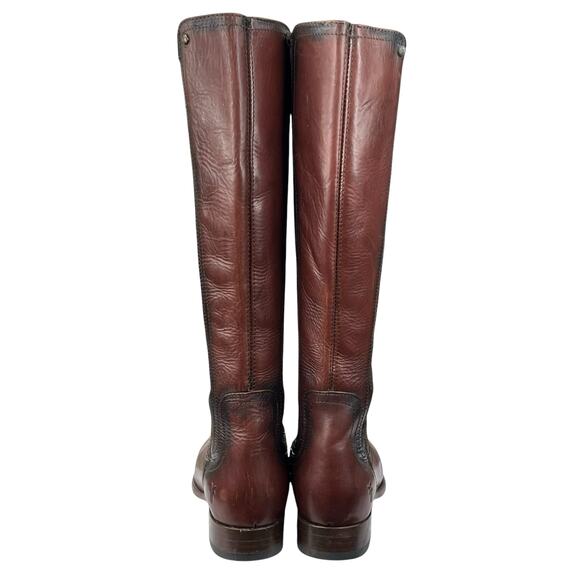 Frye Women’s Lindsay Gore Tall Brown Leather Riding Boots Size US 6 - Picture 8 of 12